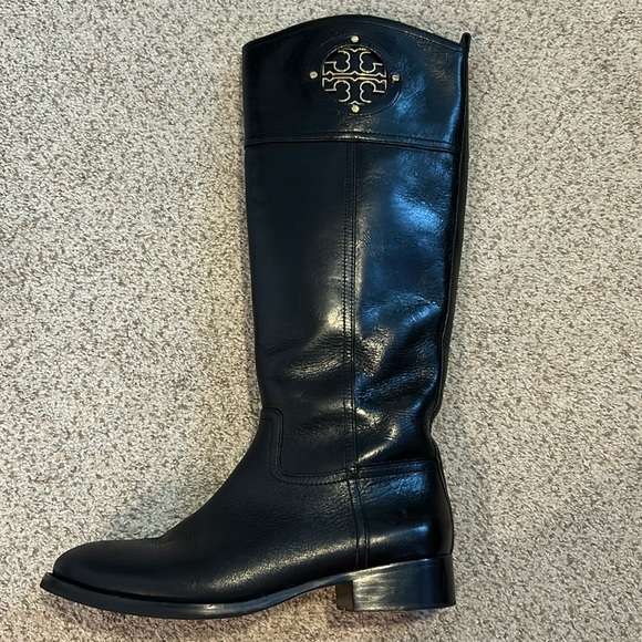 Tory Burch Kiernan 35MM Leather Riding Boot, Size 8 - Picture 2 of 12